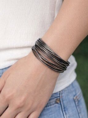 Vintage 925 Sterling Silver Cluster Bangle Bracelet Set 77.16 Grams Stackable